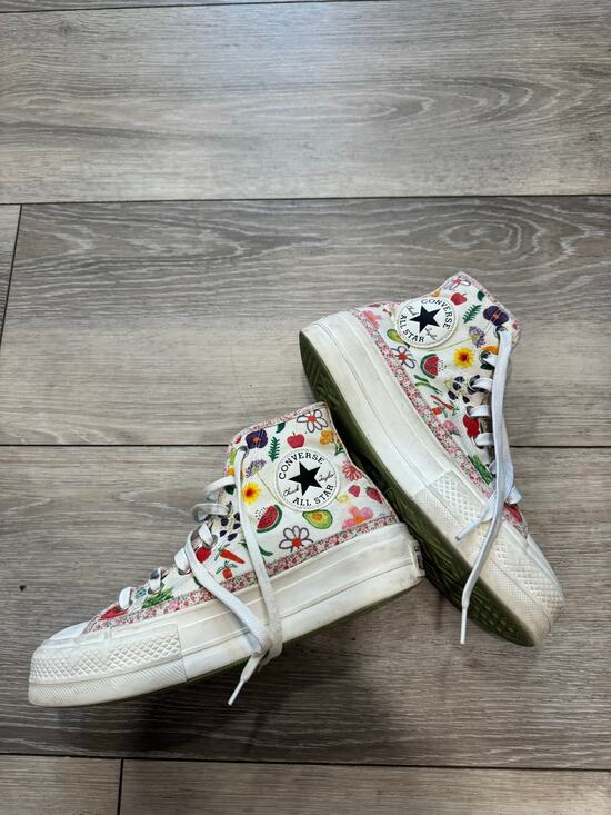 Converse Shoes - Converse Chuck Taylor All Star Platform High Top Floral Fruit Print Sneakers